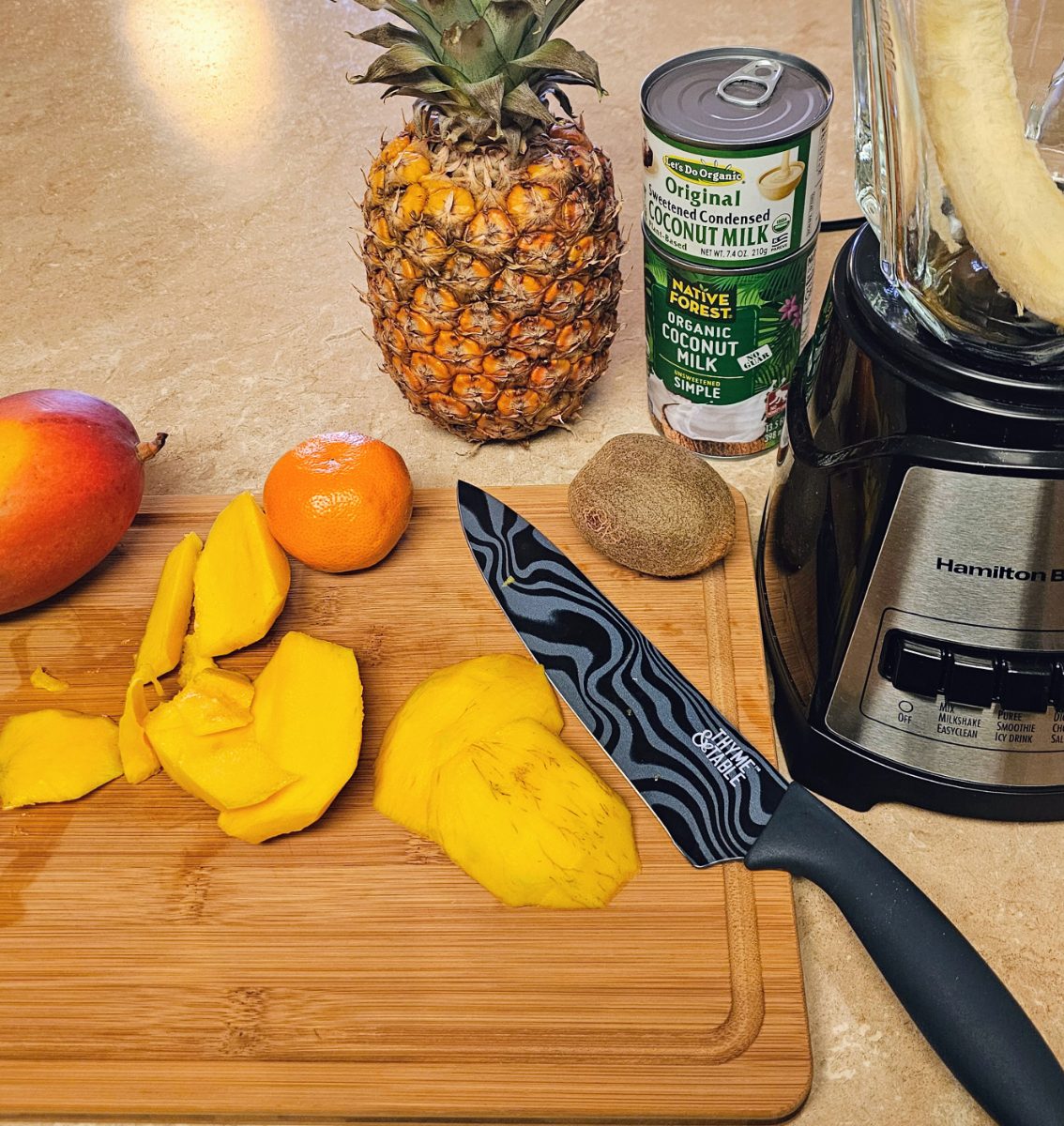 Ingredients for Tropical Mango Pineapple Nice Cream